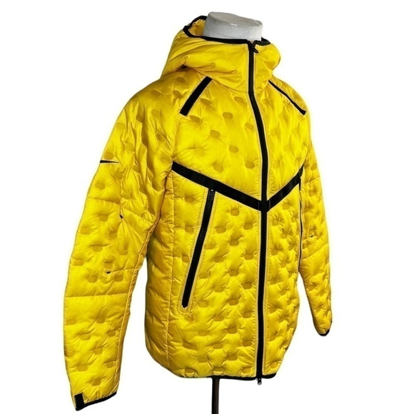 Nike Sportswear Yellow Tech Pack Goose Down Filled Puffer Hooded Jacket - Picture 7 of 16